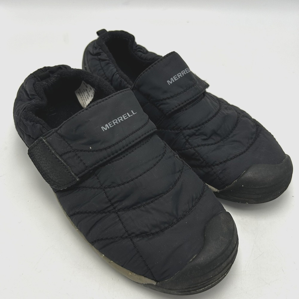 Merrell Puffer Shoes Womens 5 M Quilted Bare Steps Hut Moc Black J001872 Slip On